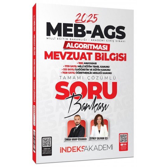 İndeks Akademi 2025 MEB AGS Algoritması Mevzuat Bilgisi Soru Bankası