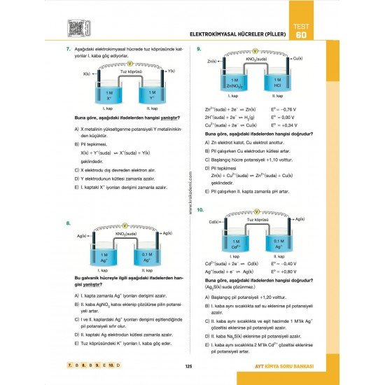 Kimya Adası AYT Kimya Soru Bankası