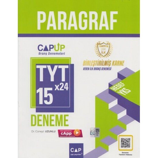 Çap Yayınları TYT Paragraf 10 x 24 Up Deneme