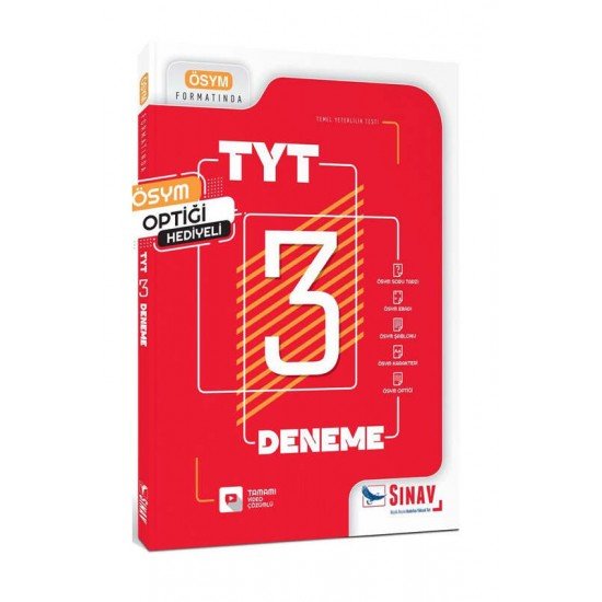 Sınav Yayınları TYT Tamamı Video Çözümlü 3 Deneme