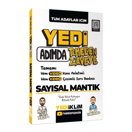 Yediiklim Yayınları Yedi Adımda Temelden Zirveye Sayısal Mantık Video Konu Anlatımlı Video Çözümlü Soru Bankası