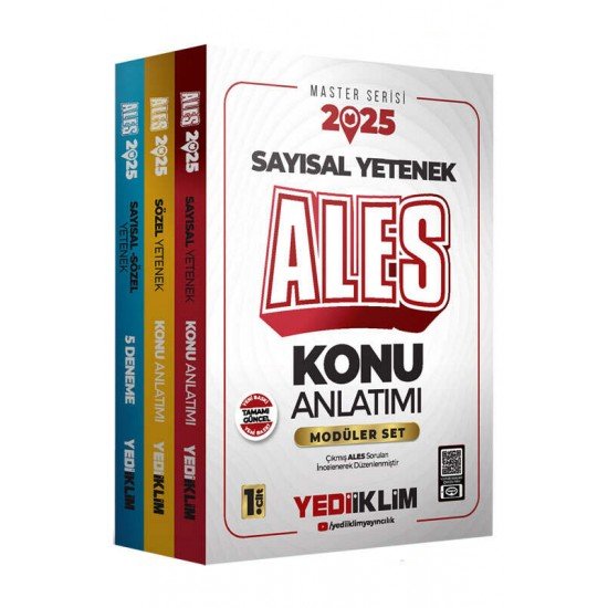 Yediiklim Yayınları 2025 ALES Konu Anlatımlı Modüler Set