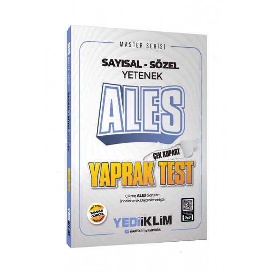 Yediiklim Yayınları 2025 ALES Sayısal-Sözel Yetenek Çek Kopart Yaprak Test