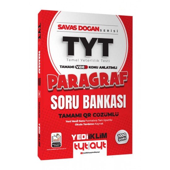 Yediiklim Yayınları TYT Savaş Doğan Serisi Tamamı Video Konu Anlatımlı ve QR Çözümlü Paragraf Soru Bankası