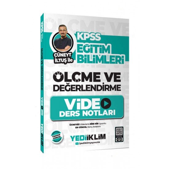 Yediiklim Yayınları KPSS Eğitim Bilimleri Ölçme ve Değerlendirme Cüneyt İltuş İle Video Ders Notları