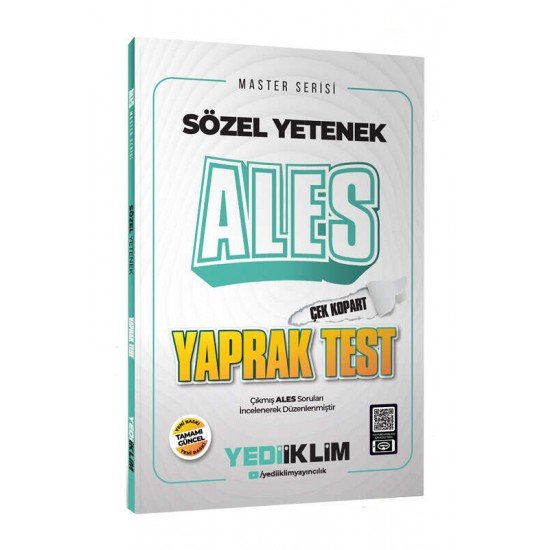 Yediiklim Yayınları 2025 ALES Sözel Yetenek Çek Kopart Yaprak Test