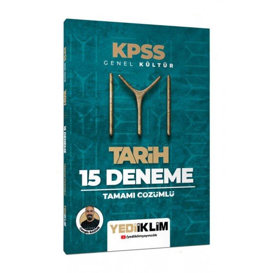 Yediiklim Yayınları KPSS Genel Kültür KAYI Tarih Tamamı Çözümlü 15 Deneme