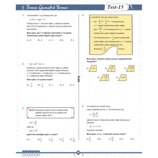 Barış Yayınları Türev Matematik Fasikülleri