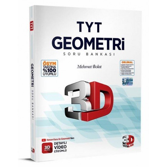 TYT Geometri Soru Bankası Tamamı Video Çözümlü 3D Yayınları