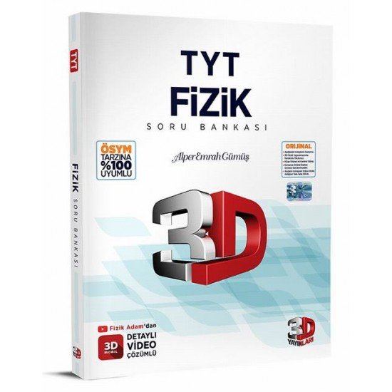 TYT Fizik Soru Bankası Tamamı Video Çözümlü 3D Yayınları