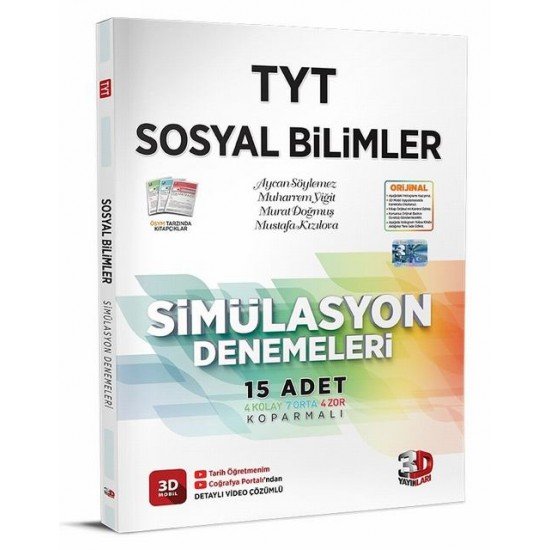 TYT Sosyal Bilimler Simülasyon Denemeleri 3D Yayınları