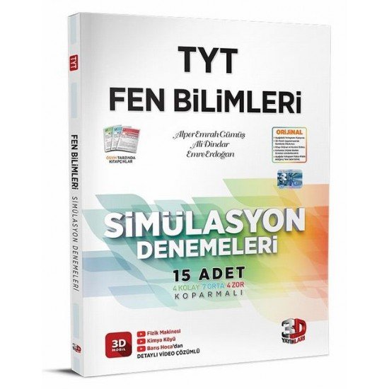 TYT Fen Bilimleri Simülasyon Denemeleri 3D Yayınları