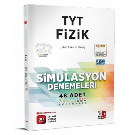 TYT Fizik Simülasyon Denemeleri 3D Yayınları