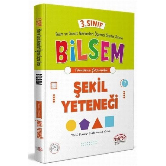 3. Sınıf Bilsem Hazırlık Şekil Yeteneği Tamamı Çözümlü Editör Yayınları