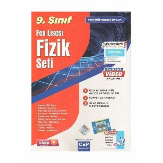 Çap Yayınları 9. Sınıf Fen Lisesi Fizik Seti