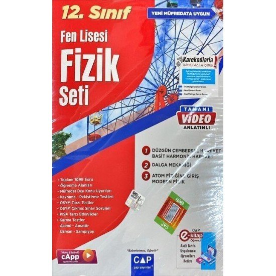 Çap Yayınları 12. Sınıf Fen Lisesi Fizik Seti