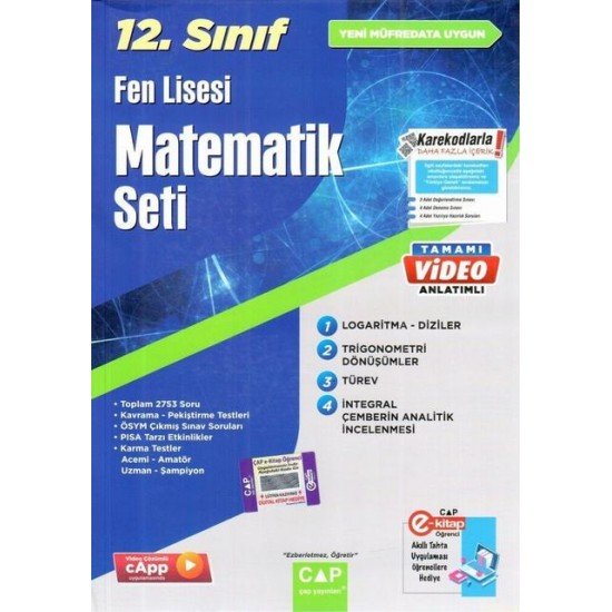 Çap Yayınları 12. Sınıf Fen Lisesi Matematik Seti