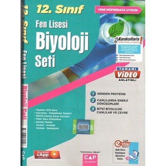 Çap Yayınları 12. Sınıf Fen Lisesi Biyoloji Seti