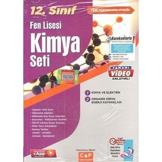 Çap Yayınları 12. Sınıf Fen Lisesi Kimya Seti