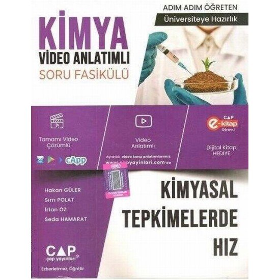 Çap Yayınları Üniversiteye Hazırlık Kimya Kimyasal Tepkimelerde Hız Konu Anlatımlı Soru Fasikülü