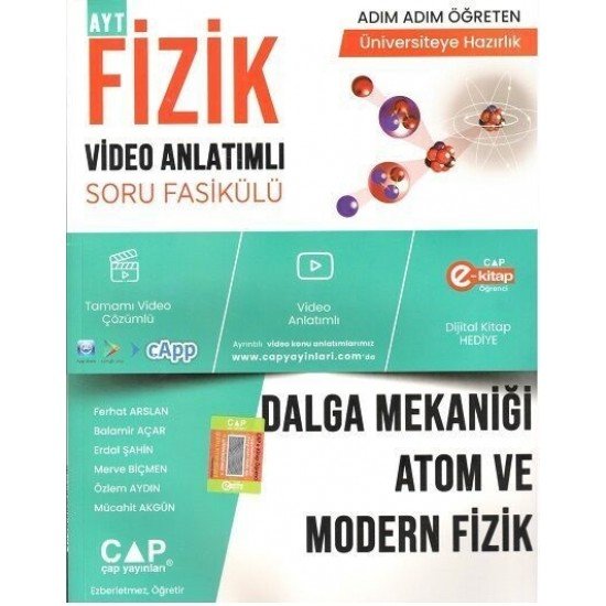 Çap Yayınları Fizik Dalga Mekaniği Atom ve Modern Fizik Konu Anlatımlı Soru Bankası