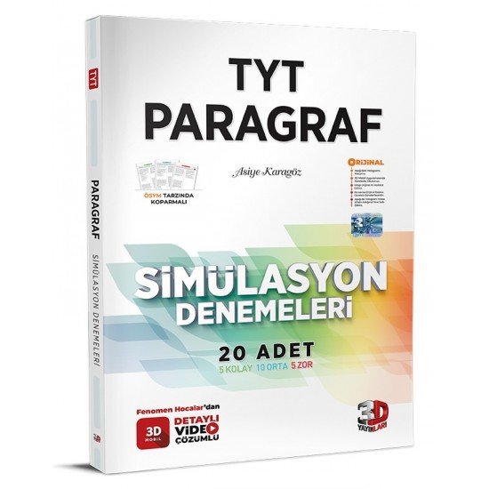 TYT Paragraf Simülasyon Denemeleri 3D Yayınları