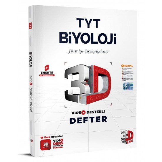 TYT Biyoloji Video Destekli Defter 3D Yayınları