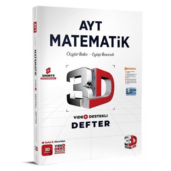 AYT Matematik Video Destekli Defter 3D Yayınları