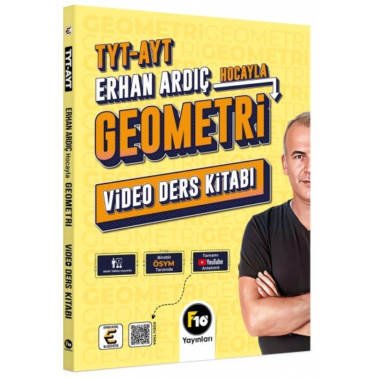 Erhan Ardıç Hocayla TYT-AYT Geometri Video Ders Kitabı F10 Yayınları