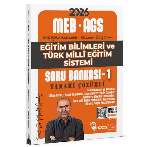 Hoca Kafası Yayınları 2026 MEB-AGS Eğitim Bilimleri ve Türk Milli Eğitim Sistemi Çözümlü Soru Bankası - 1 Hoca Kafası Yayınları 2026 MEB-AGS Eğitim Bilimleri ve Türk Milli Eğitim Sistemi Çözümlü Soru Bankası - 1