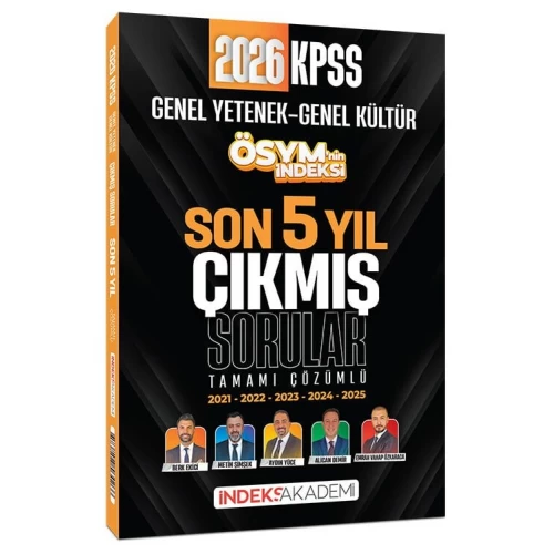 İndeks Akademi 2026 KPSS Genel Yetenek Genel Kültür ÖSYM nin İndeksi Çıkmış Sorular Son 5 Yıl Çözümlü İndeks Akademi 2026 KPSS Genel Yetenek Genel Kültür ÖSYM nin İndeksi Çıkmış Sorular Son 5 Yıl Çözümlü