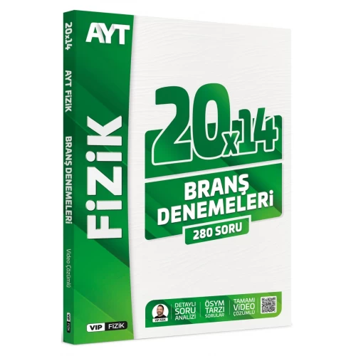 VİP Fizik AYT Fizik Tamamı Video Çözümlü 20x14 Branş Denemeleri VİP Fizik Yayınları VİP Fizik AYT Fizik Tamamı Video Çözümlü 20x14 Branş Denemeleri VİP Fizik Yayınları