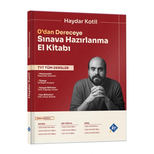 Haydar Kotil 0'dan Dereceye TYT Tüm Dersler Sınava Hazırlanma El Kitabı KR Akademi Yayınları Haydar Kotil 0'dan Dereceye TYT Tüm Dersler Sınava Hazırlanma El Kitabı KR Akademi Yayınları