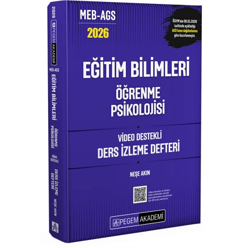 2026 MEB AGS Eğitim Bilimleri Öğrenme Psikolojisi Video Destekli Ders İzleme Defteri Pegem Akademi 2026 MEB AGS Eğitim Bilimleri Öğrenme Psikolojisi Video Destekli Ders İzleme Defteri Pegem Akademi