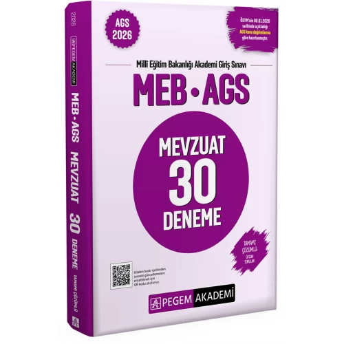 2026 MEB AGS Mevzuat 30 Deneme Tamamı Çözümlü Pegem Akademi 2026 MEB AGS Mevzuat 30 Deneme Tamamı Çözümlü Pegem Akademi
