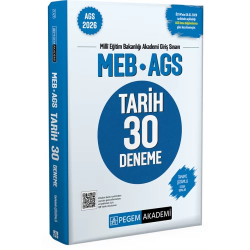 2026 MEB AGS Tarih 30 Deneme Tamamı Çözümlü Pegem Akademi 2026 MEB AGS Tarih 30 Deneme Tamamı Çözümlü Pegem Akademi