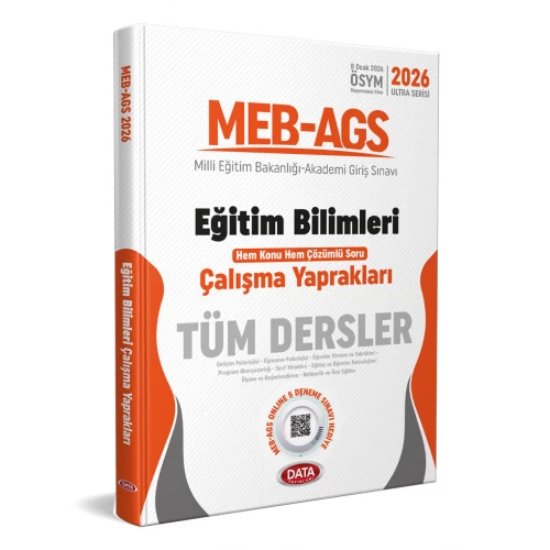 2026 MEB-AGS Eğitim Bilimleri Tüm Dersler Hem Konu Hem Çözümlü Soru Çalışma Yaprakları Data Yayınları 2026 MEB-AGS Eğitim Bilimleri Tüm Dersler Hem Konu Hem Çözümlü Soru Çalışma Yaprakları Data Yayınları