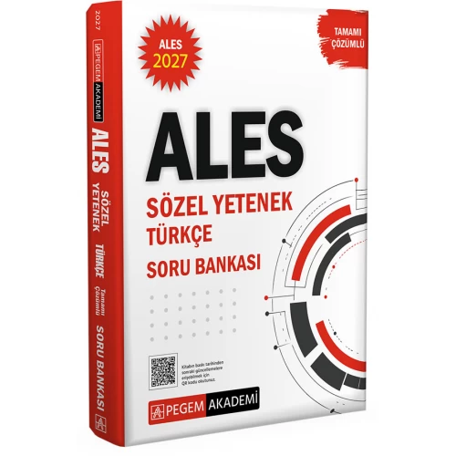 2027 ALES Sözel Yetenek Türkçe Tamamı Çözümlü Soru Bankası Pegem Akademi 2027 ALES Sözel Yetenek Türkçe Tamamı Çözümlü Soru Bankası Pegem Akademi