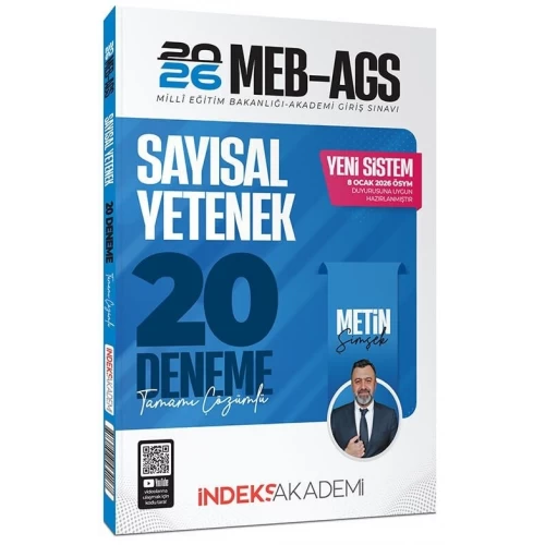 İndeks Akademi 2026 MEB-AGS Sayısal Yetenek Çözümlü 20 Deneme İndeks Akademi 2026 MEB-AGS Sayısal Yetenek Çözümlü 20 Deneme