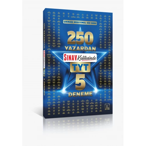 Sınav Yayınları 250 Yazardan Sınav Kalitesinde TYT 5 Deneme: Çıkması Muhtemel 600 Soru Sınav Yayınları 250 Yazardan Sınav Kalitesinde TYT 5 Deneme: Çıkması Muhtemel 600 Soru