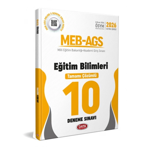 2026 MEB-AGS Eğitim Bilimleri Tamamı Çözümlü 10 Deneme Sınavı Data Yayınları 2026 MEB-AGS Eğitim Bilimleri Tamamı Çözümlü 10 Deneme Sınavı Data Yayınları