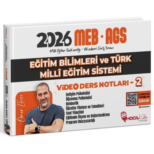 Hoca Kafası Yayınları 2026 MEB-AGS Eğitim Bilimleri ve Türk Milli Eğitim Sistemi Video Ders Notları - 2 Hoca Kafası Yayınları 2026 MEB-AGS Eğitim Bilimleri ve Türk Milli Eğitim Sistemi Video Ders Notları - 2