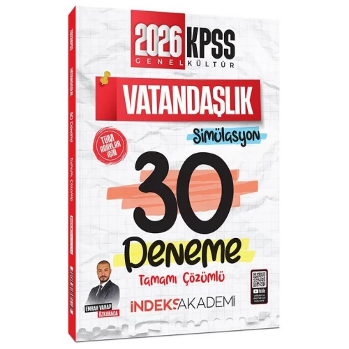 İndeks Akademi 2026 KPSS Vatandaşlık Simülasyon Çözümlü 30 Deneme İndeks Akademi 2026 KPSS Vatandaşlık Simülasyon Çözümlü 30 Deneme