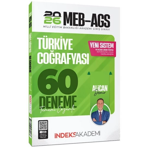 İndeks Akademi 2026 MEB-AGS Türkiye Coğrafyası 60 Deneme Çözümlü İndeks Akademi 2026 MEB-AGS Türkiye Coğrafyası 60 Deneme Çözümlü