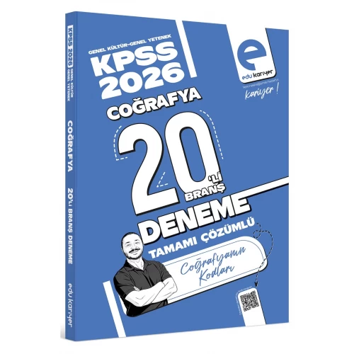 Edu Kariyer Coğrafyanın Kodları 2026 KPSS Coğrafya 20'li Branş Deneme Tamamı Çözümlü Edu Kariyer Coğrafyanın Kodları 2026 KPSS Coğrafya 20'li Branş Deneme Tamamı Çözümlü